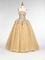 Ensemble, House of Balenciaga French, silk, metallic, glass, French