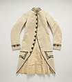 Suit, wool, silk, metallic embroidery, English