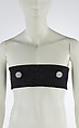 Bra top, Yoko Ono Japanese-American, polyester, plastic, American