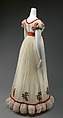 Dinner dress, cotton, silk, wool, British