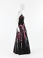 Evening ensemble, House of Chanel (French, founded 1910), silk, plastic, suede, glass, French