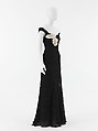 Evening dress, House of Chanel (French, founded 1910), silk, rayon, horsehair, linen, French