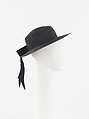 Ensemble, House of Chanel (French, founded 1910), wool, cotton, silk, metal, straw, French