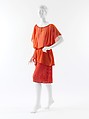Evening ensemble, Paul Poiret (French, Paris 1879–1944 Paris), a, b) silk; c) silk, enamel, French