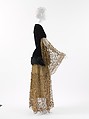 Evening ensemble, Paul Poiret (French, Paris 1879–1944 Paris), cotton, fur, metallic thread, silk, French