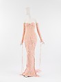 Evening ensemble, Jean Paul Gaultier (French, born 1952), (a, b) silk, glass, synthetic fiber; (c) silk, synthetic fiber, leather, French