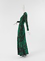 Dress, Schiaparelli (French, founded 1927), silk, metallic thread, French