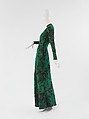 Dress, Schiaparelli (French, founded 1927), silk, metallic thread, French
