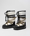 Boots, House of Chanel (French, founded 1910), synthetic, rubber, metal, French