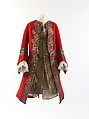 Ensemble, (a) wool; (b) silk; (a, b) metallic thread, probably French