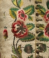 Waistcoat, linen, silk, metallic thread, British