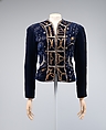 Evening jacket, Elsa Schiaparelli (Italian, 1890–1973), silk, metal, rhinestones, glass, French