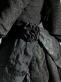 Mourning ensemble, silk, American