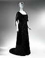 Mourning dress, Charlotte Duclos (French), silk, jet, glass, French