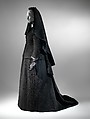 Mourning bonnet, silk, American