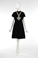 Dress, Norman Norell American, wool, glass, metal, American