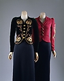 Evening jacket, Schiaparelli (French, founded 1927), rayon, plastic (cellulose nitrate, phenolic resin), French