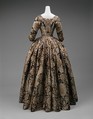 Dress, silk, British