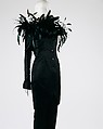 Evening suit, Romeo Gigli (Italian, born 1949), (a) silk, feathers; (b) silk, Italian