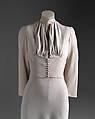 Wedding ensemble, Mainbocher (French and American, founded 1930), silk, leather, straw, coq feathers, French