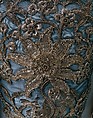 Court dress, silk, metallic thread, British