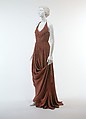 Evening dress, Edward Molyneux (French (born England), London 1891–1974 Monte Carlo), estron, rayon, French