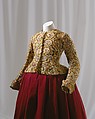 Waistcoat, linen, silk, metal, British