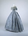 Ball gown, silk, cotton, probably American