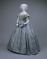 Ball gown, silk, cotton, probably American