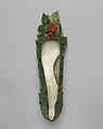 Evening shoes, Roger Vivier (French, 1913–1998), plastic (casein, polyvinyl chloride), cotton, silk, French
