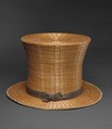 Top hat, raffia, silk, French