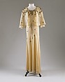 Court presentation ensemble, Schiaparelli (French, founded 1927), silk, feathers, French