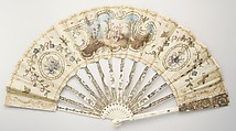 Fan, linen, ivory, French
