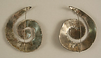 Earrings, Giorgio di Sant&#39;Angelo (American, born Italy, 1933–1989), metal, American