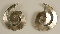 Earrings, Giorgio di Sant'Angelo (American, born Italy, 1933–1989), metal, American