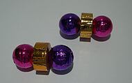 Earrings, Giorgio di Sant'Angelo American, plastic, cork, metal, American