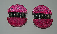 Earrings, Giorgio di Sant'Angelo American, plastic, cork, metal, American