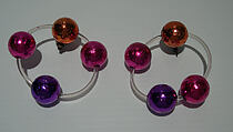Earrings, Giorgio di Sant'Angelo American, plastic, cork, metal, American
