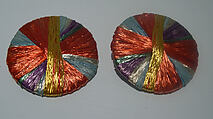 Earrings, Giorgio di Sant'Angelo  American, synthetic fiber, metal, American