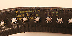Jewelry set, Giorgio di Sant&#39;Angelo (American, born Italy, 1933–1989), leather, synthetic fiber, metal, American