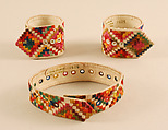 Jewelry set, Giorgio di Sant'Angelo (American, born Italy, 1933–1989), leather, synthetic fiber, metal, American