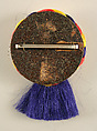 Hairpin, Giorgio di Sant&#39;Angelo (American, born Italy, 1933–1989), synthetic fiber, cork, metal, American