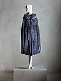 Evening cape, Maria Monaci Gallenga (Italian, Rome 1880–1944 Umbria), silk, rayon, metal, Italian