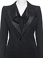 Smoking, Yves Saint Laurent (French, founded 1961), (a, d, f) wool
(b, c, e) silk, French