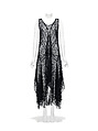 Evening dress, Possibly House of Patou (French, founded 1914), cotton, rhinestones, French