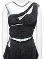 Ensemble, Helmut Lang (Austrian, born 1956), (a) silk, horsehair; (b, c) leather, horsehair, Austrian