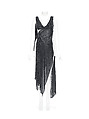 Ensemble, Marc Jacobs (American, founded 1984), (a) metal, cotton, feather; (b) silk, glass, metal; (c, d) leather, metal, glass, American