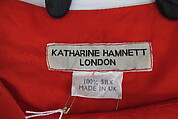 T-shirt, Katharine Hamnett London (British, founded 1979), silk, British