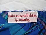 Ensemble, Claire McCardell (American, 1905–1958), cotton, American