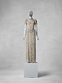 Evening dress, House of Dior French, silk, beads, sequins, crystals, French